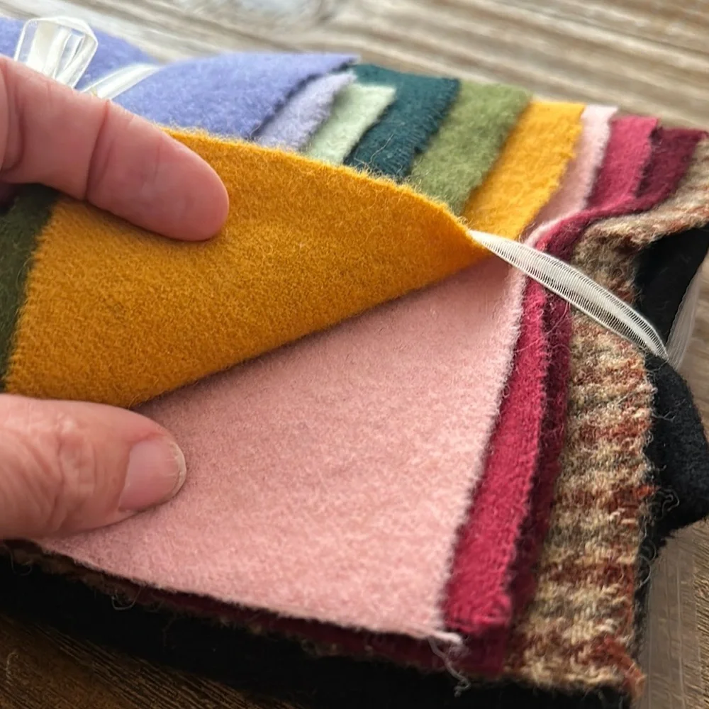 Folk Floral Wool Cottagecore Purse Set New - Picture 7 of 16